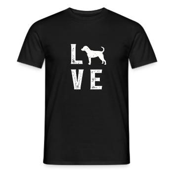 Patterdale Love - Men's T-Shirt - black - Front - AI Model Male 178 light (178cm)