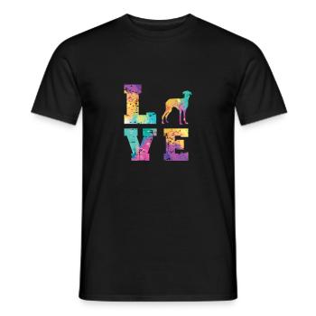 Amour Azawakh - T-shirt homme - noir - Devant - AI Model Male 178 light (178cm)