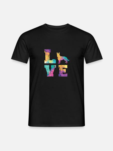 German shepherd Love - Men's T-Shirt - black
