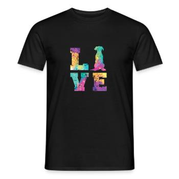 Great dane Love - Men's T-Shirt - black - Front - AI Model Male 178 light (178cm)