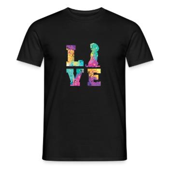 Beagle Love - Men's T-Shirt - black - Front - AI Model Male 178 light (178cm)