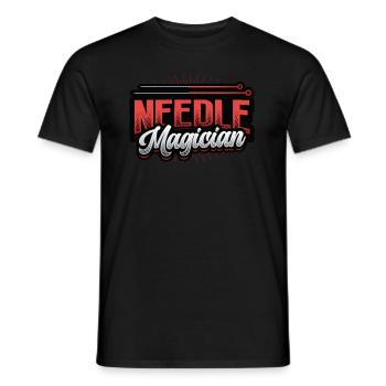 Magicien de l’aiguille, acupuncteur - T-shirt homme - noir - Devant - AI Model Male 178 light (178cm)