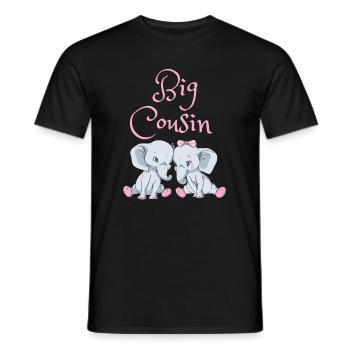 Big Cousin - Männer T-Shirt - Schwarz - Vorne - AI Model Male 178 light (178cm)