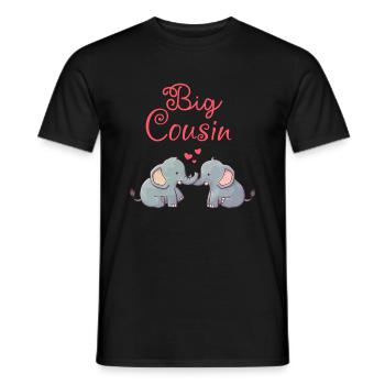 Big Cousin - Männer T-Shirt - Schwarz - Vorne - AI Model Male 178 light (178cm)