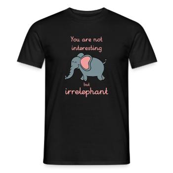 Votre avis est irrelephant - T-shirt homme - noir - Devant - AI Model Male 178 light (178cm)