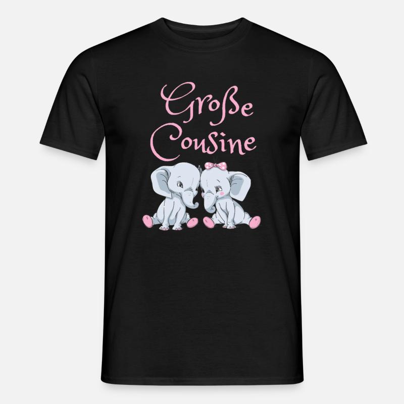 Große Cousine - Männer T-Shirt - Schwarz