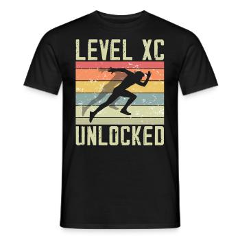 XC running present for men and women - Men's T-Shirt - black - Front - AI Model Male 178 light (178cm)
