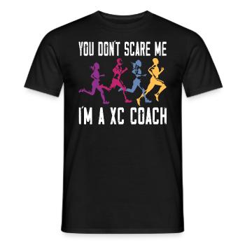 XC running present for men and women - Men's T-Shirt - black - Front - AI Model Male 178 light (178cm)