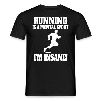 XC running present for men and women - Men's T-Shirt - black - Front - AI Model Male 178 light (178cm)