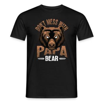 Ne plaisante pas avec papa - T-shirt homme - noir - Devant - AI Model Male 178 light (178cm)