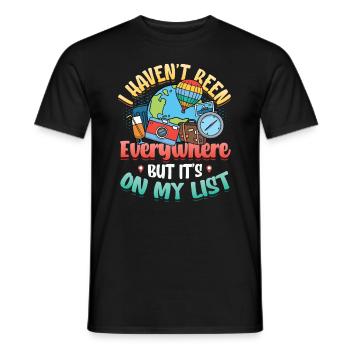 Je ne suis pas encore allé partout - T-shirt homme - noir - Devant - AI Model Male 178 light (178cm)