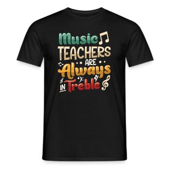 Music teachers are always flying high - Men's T-Shirt - black - Front - AI Model Male 178 light (178cm)