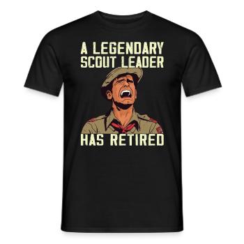 Camping Scouting - Funny Scout Guide - Men's T-Shirt - black - Front - AI Model Male 178 light (178cm)
