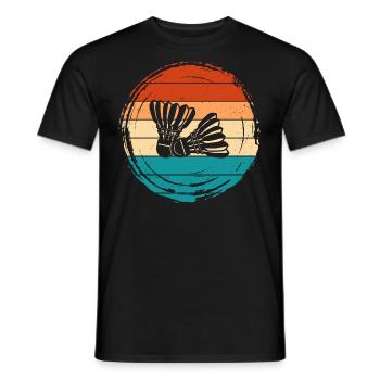 Badminton - Männer T-Shirt - Schwarz - Vorne - AI Model Male 178 light (178cm)