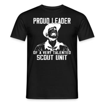 Camping Scoutisme - Drôle de guide scout - T-shirt homme - noir - Devant - AI Model Male 178 light (178cm)