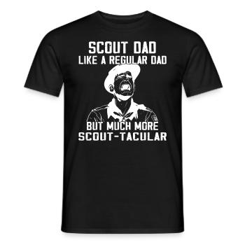 Camping Scouting - Funny Scout Father - Men's T-Shirt - black - Front - AI Model Male 178 light (178cm)