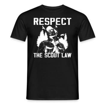 Camping Scouting - Drôle de père scout - T-shirt homme - noir - Devant - AI Model Male 178 light (178cm)