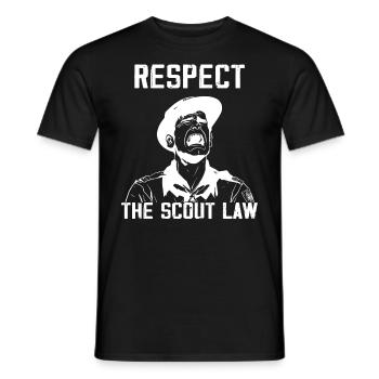 Camping Scouting - Funny Scout Father - Men's T-Shirt - black - Front - AI Model Male 178 light (178cm)