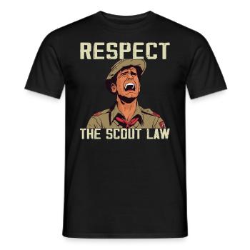 Camping Scouting - Funny Scout Father - Men's T-Shirt - black - Front - AI Model Male 178 light (178cm)