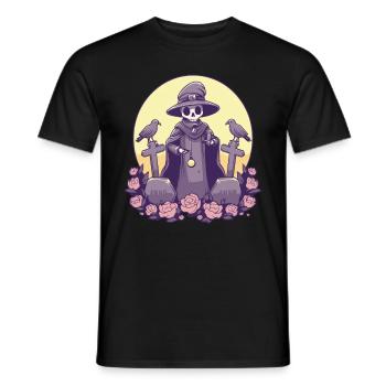 Kawaii Pastel Goth Cute Witchy Death - Men's T-Shirt - black - Front - AI Model Male 178 light (178cm)