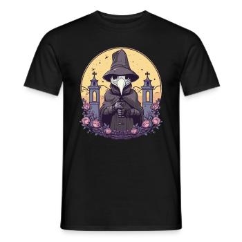 Pastel Goth Cute Creepy Plague Doctor - Men's T-Shirt - black - Front - AI Model Male 178 light (178cm)