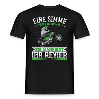 Lustiger Spruch Simsonfahrer S50 S51 Simme Moped - Männer T-Shirt - Schwarz - Vorne - AI Model Male 178 light (178cm)