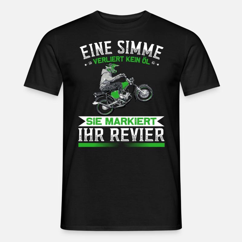 Lustiger Spruch Simsonfahrer S50 S51 Simme Moped - Männer T-Shirt - Schwarz