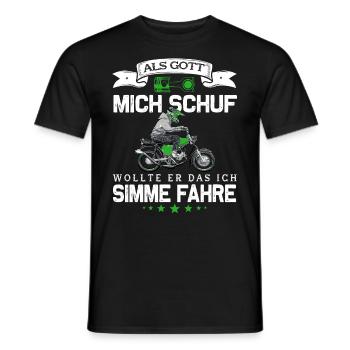 Lustiger Spruch Simsonfahrer S50 S51 Simme Moped - Männer T-Shirt - Schwarz - Vorne - AI Model Male 178 light (178cm)