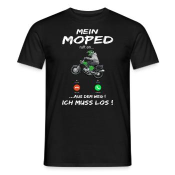 Lustiger Spruch Simsonfahrer S50 S51 Simme Moped - Männer T-Shirt - Schwarz - Vorne - AI Model Male 178 light (178cm)