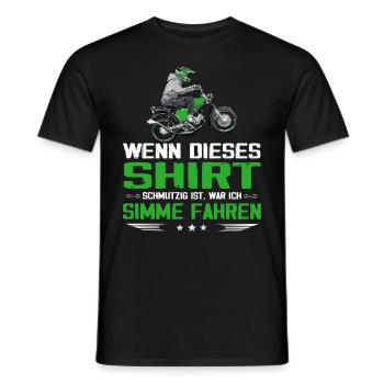 Lustiger Spruch Simsonfahrer S50 S51 Simme Moped - Männer T-Shirt - Schwarz - Vorne - AI Model Male 178 light (178cm)