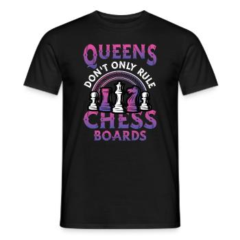 Damen Beherrschen Nicht Nur Die Schachbretter - Männer T-Shirt - Schwarz - Vorne - AI Model Male 178 light (178cm)