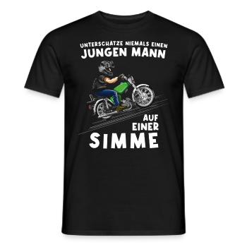 Lustiger Spruch Simson Driver S50 S51 Simme Moped - Männer T-Shirt - Schwarz - Vorne - AI Model Male 178 light (178cm)