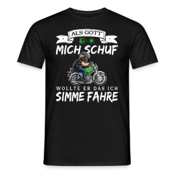 Lustiger Spruch Simsonfahrer S50 S51 Simme Moped - Männer T-Shirt - Schwarz - Vorne - AI Model Male 178 light (178cm)