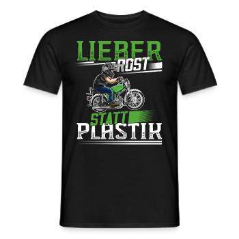 Lustiger Spruch Simsonfahrer S50 S51 Simme Moped - Männer T-Shirt - Schwarz - Vorne - AI Model Male 178 light (178cm)