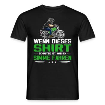 Lustiger Spruch Simsonfahrer S50 S51 Simme Moped - Männer T-Shirt - Schwarz - Vorne - AI Model Male 178 light (178cm)