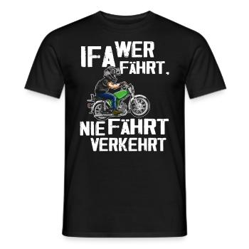 Lustiger Spruch Simsonfahrer S50 S51 Simme Moped - Männer T-Shirt - Schwarz - Vorne - AI Model Male 178 light (178cm)