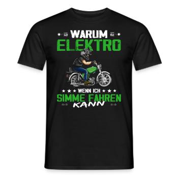 Lustiger Spruch Simsonfahrer S50 S51 Simme Moped - Männer T-Shirt - Schwarz - Vorne - AI Model Male 178 light (178cm)