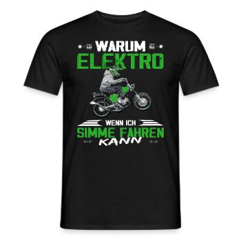 Lustiger Spruch Simsonfahrer S50 S51 Simme Moped - Männer T-Shirt - Schwarz - Vorne - AI Model Male 178 light (178cm)