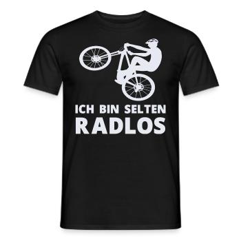 MTB Fahrer Mountainbike Ich Bin Selten Radlos - Männer T-Shirt - Schwarz - Vorne - AI Model Male 178 light (178cm)
