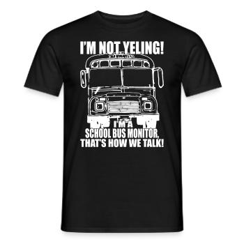 School bus attendant - school bus driver - Men's T-Shirt - black - Front - AI Model Male 178 light (178cm)