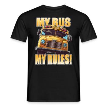 School bus attendant - school bus driver - Men's T-Shirt - black - Front - AI Model Male 178 light (178cm)