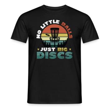 No small balls, just big discs - Funny - Men's T-Shirt - black - Front - AI Model Male 178 light (178cm)