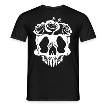 Horror Schädel Schädel Kunst Schädel Gothic Heavy Metal - Männer T-Shirt - Schwarz - Vorne - AI Model Male 178 light (178cm)