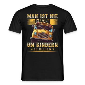 Schulbuswärter - Schulbusfahrer - Männer T-Shirt - Schwarz - Vorne - AI Model Male 178 light (178cm)