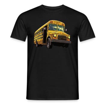 School bus attendant - school bus driver - Men's T-Shirt - black - Front - AI Model Male 178 light (178cm)