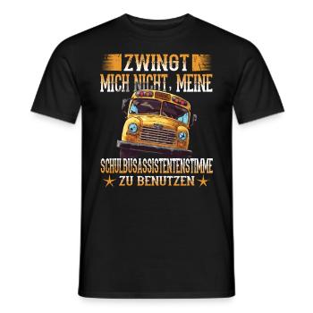 Schulbuswärter - Schulbusfahrer - Männer T-Shirt - Schwarz - Vorne - AI Model Male 178 light (178cm)
