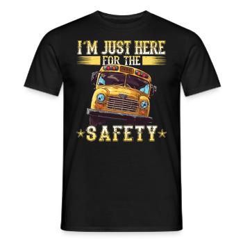 School bus attendant - school bus driver - Men's T-Shirt - black - Front - AI Model Male 178 light (178cm)