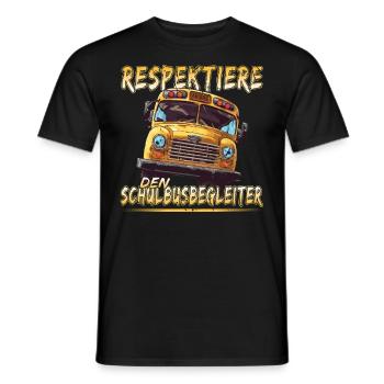 Schulbuswärter - Schulbusfahrer - Männer T-Shirt - Schwarz - Vorne - AI Model Male 178 light (178cm)
