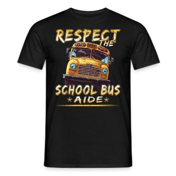 School bus attendant - school bus driver - Men's T-Shirt - black - Front - AI Model Male 178 light (178cm)