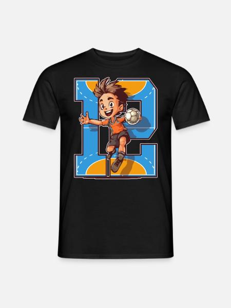 Handball Geburtstag - 12 Jahre Alter Junge - 12. - Männer T-Shirt - Schwarz